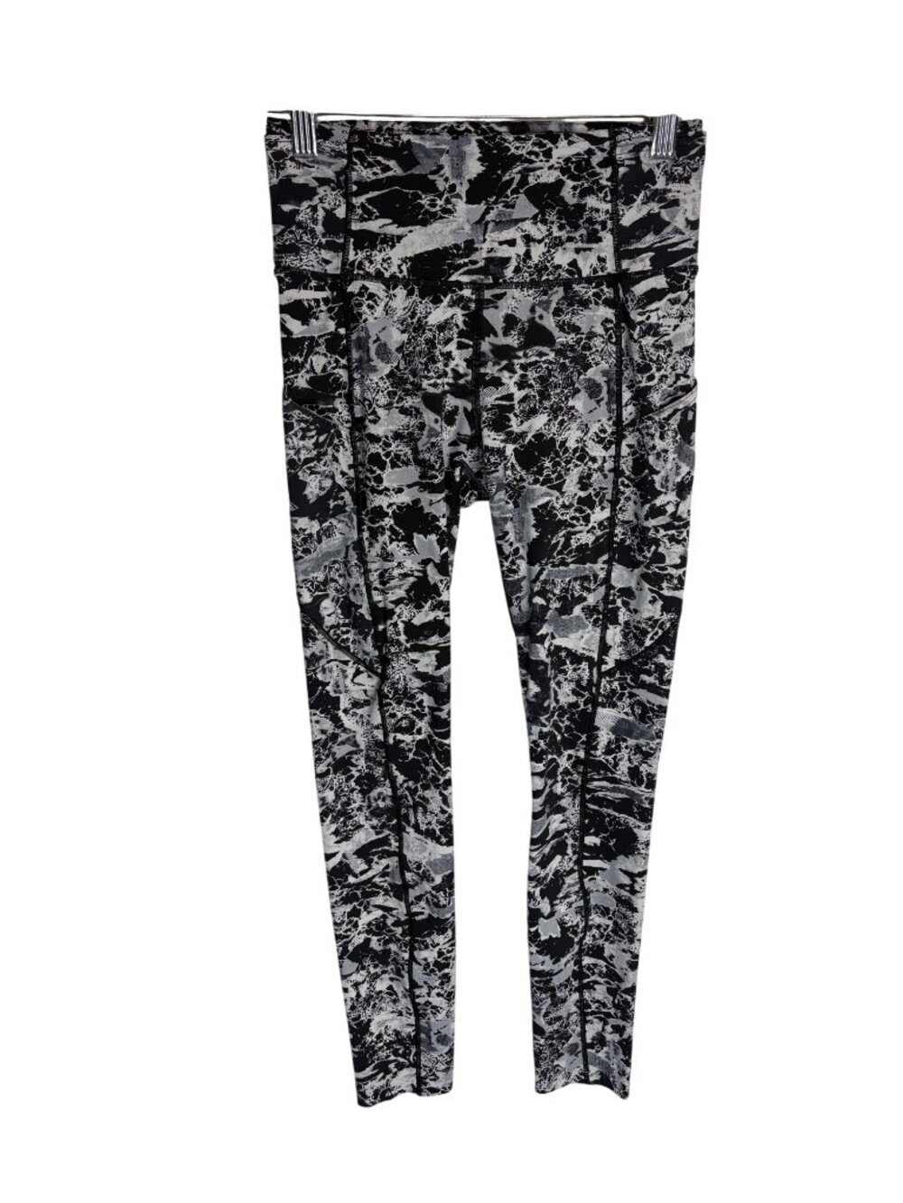 Lululemon Fast & Free 7/8 Tight II Ankle Length Interlaced Starlight Black-sz 4